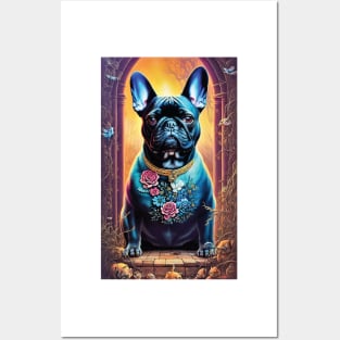 French Bulldog in Ruined Castle Posters and Art